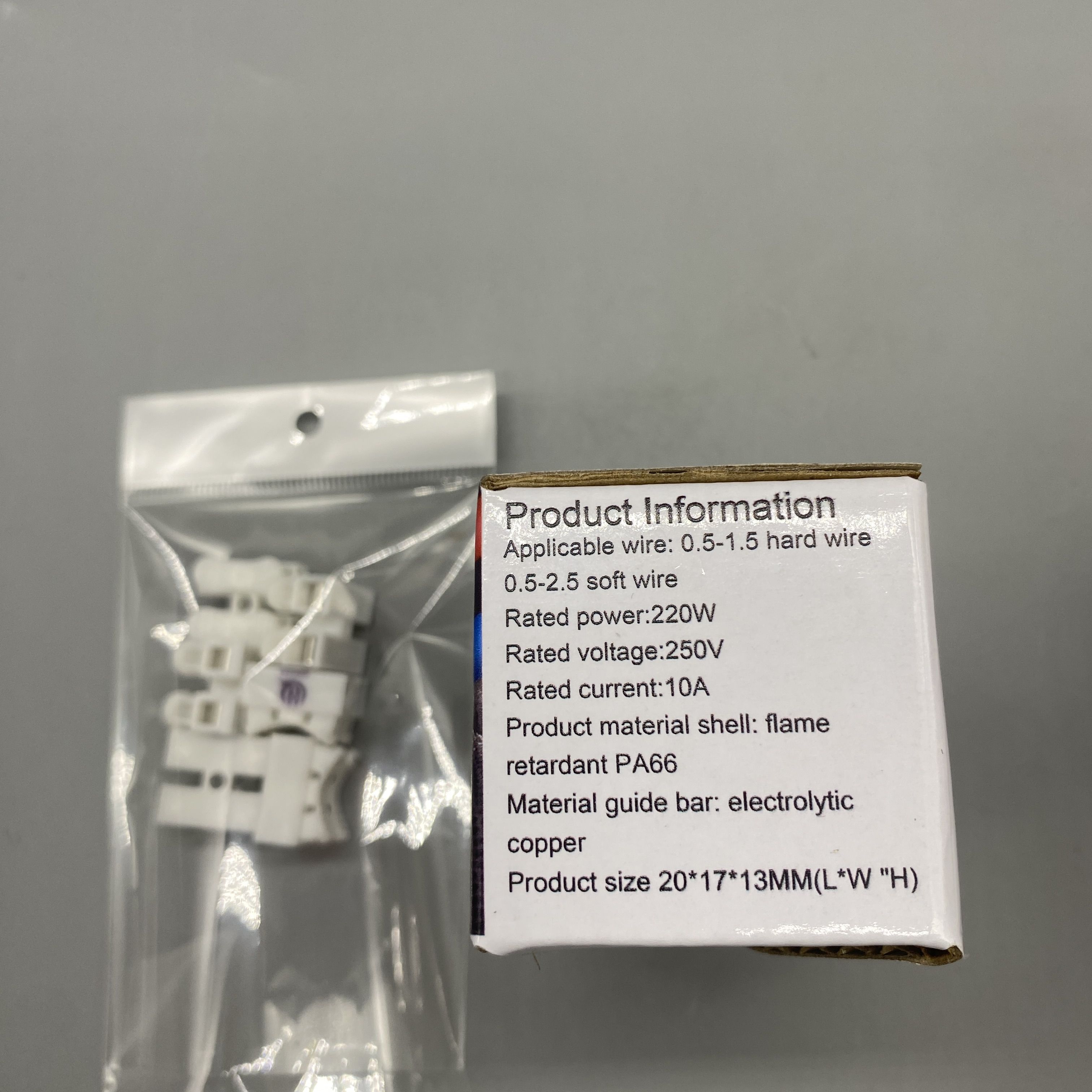 QINGSEA Q Wire Connectors [Electricity] - 10A, 250V, PA66 Flame-Retardant Shell, Electrolytic Copper Rod - Suitable for 0.5-1.5mm² Hard Wire, 0.5-2.5mm² Soft Wire